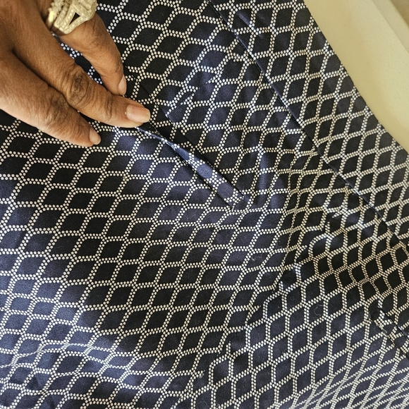 Donna Ricco New York Crop Pants Size 12- BLUE/WHITE - Picture 5 of 9